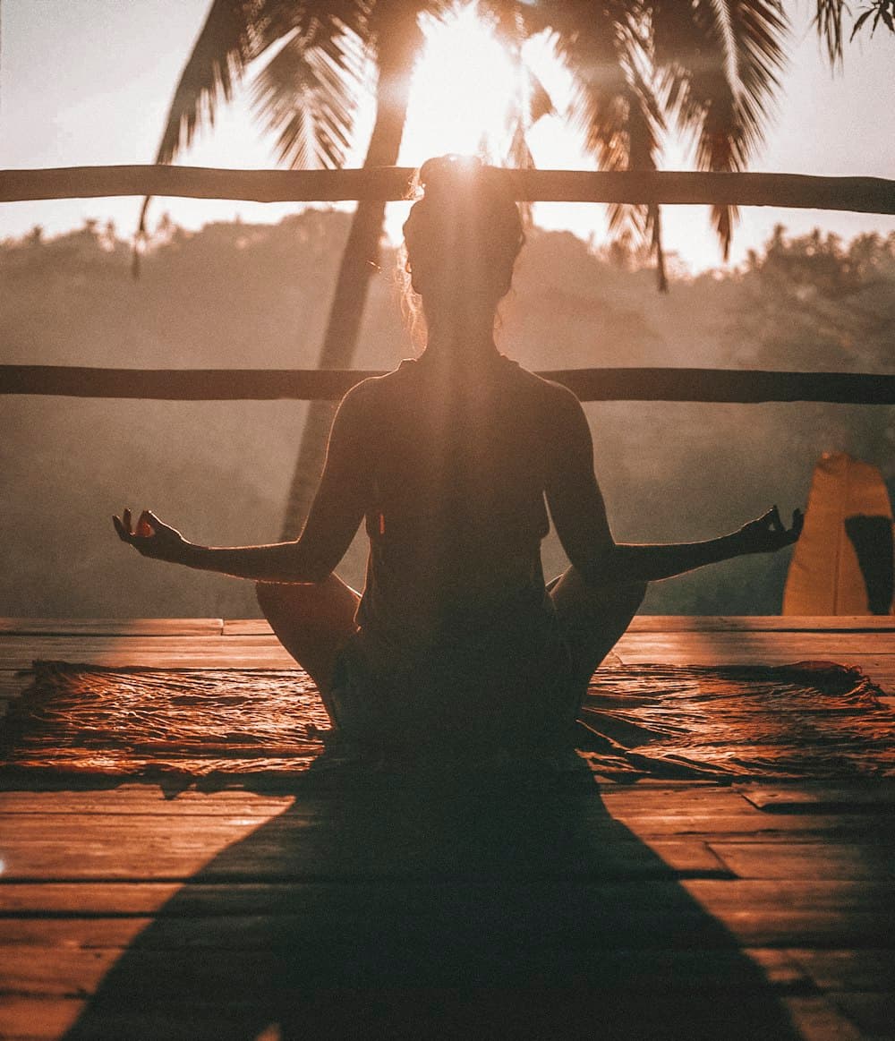 Méditation au lever du soleil, apaisement
